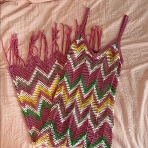 Almost Famous Knit Body Con Striped Dress Size Small